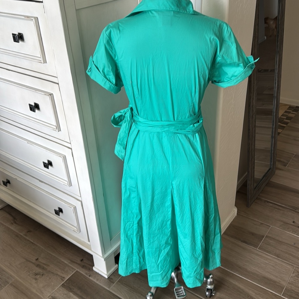 Sandro 8 faux wrap cotton dress - Picture 5 of 6